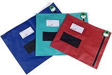 enveloppe haute securite document sensible differentes couleurs rouge bleu